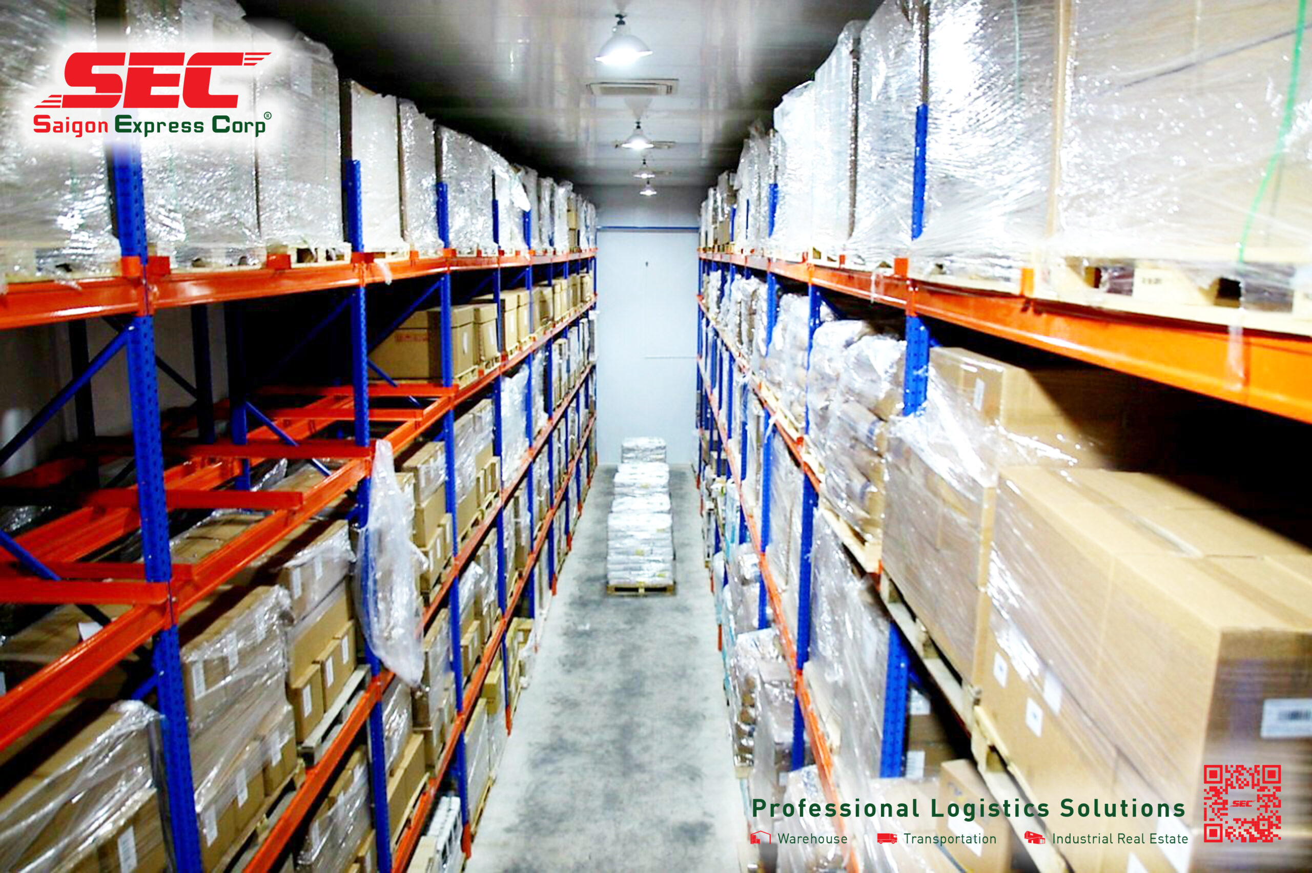 Kho lưu trữ tại SEC Warehouse thích hợp cho lưu trữ nước làm mát